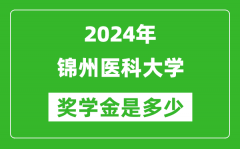 2024年锦州医科大学奖学金多少钱_覆盖率是多少？