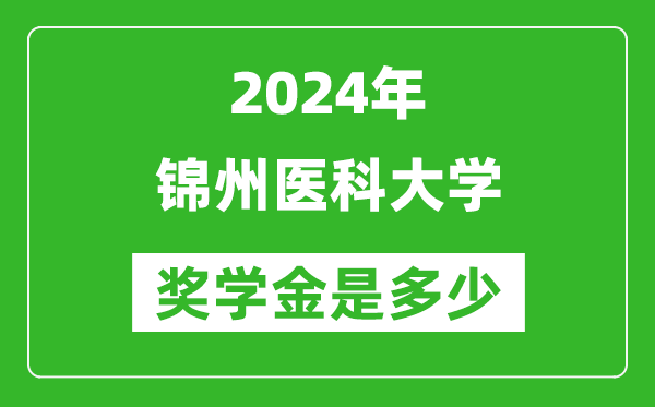 2024年锦州医科大学奖学金多少钱,覆盖率是多少？