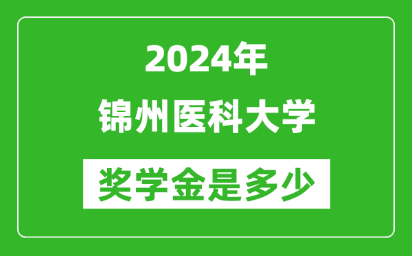 2024年锦州医科大学奖学金多少钱,覆盖率是多少?