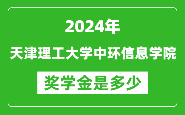 2024年天津理工大学中环信息学院奖学金多少钱,覆盖率是多少？