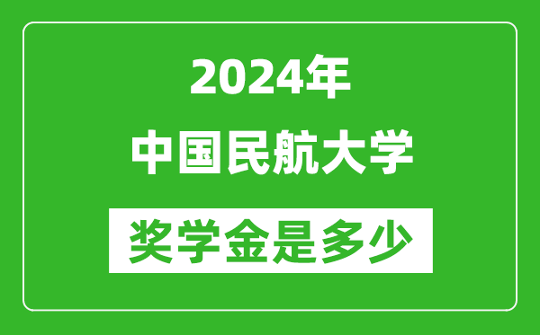 2024年中国民航大学奖学金多少钱,覆盖率是多少？