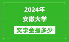 2024年安徽大学奖学金多少钱_覆盖率是多少？