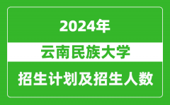 云南民族大学2024年在重庆的招生计划及招生人数