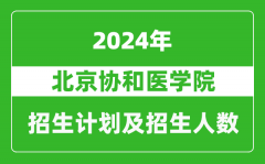 北京协和医学院2024年在重庆的招生计划及招生人数