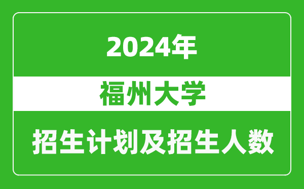 福州大学2024年在海南的招生计划及招生人数
