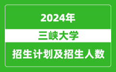 三峡大学2024年在新疆的招生计划及招生人数