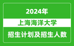 上海海洋大学2024年在新疆的招生计划及招生人数