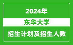 东华大学2024年在新疆的招生计划及招生人数