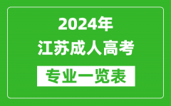 2024年江苏成人高考专业一览表_江苏成考有哪些专业?
