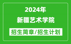 新疆艺术学院2024年招生简章及各省招生计划人数