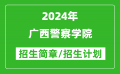 广西警察学院2024年高考招生简章及各省招生计划人数
