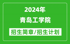 青岛工学院2024年高考招生简章及各省招生计划人数
