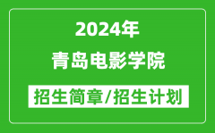 青岛电影学院2024年高考招生简章及各省招生计划人数
