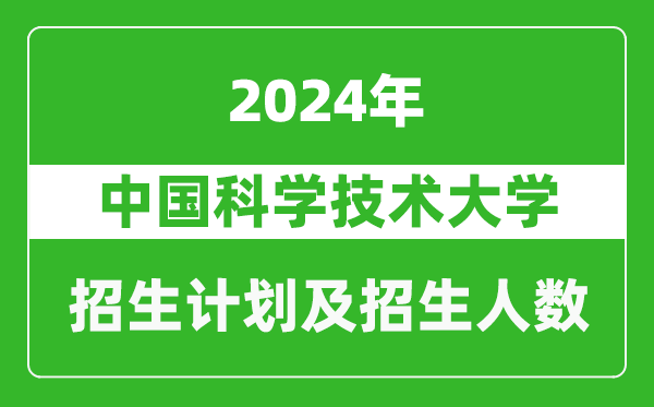 中国科学技术大学2024年在江西的招生计划及招生人数