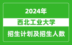 西北工业大学2024年在湖北的招生计划及招生人数