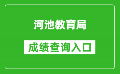 河池教育局中考成绩查询入口：http://111.12.75.190:38080/