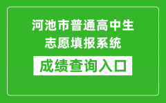 河池市普通高中生志愿填报系统中考成绩查询入口：http://111.12.75.190:38080/