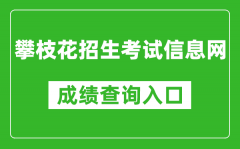 攀枝花招生考试信息网中考成绩查询入口：https://www.pzhzb.cn/