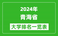 2024年青海省大学排名一览表（10所）