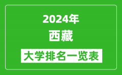 2024年西藏所有大学排名一览表（7所）