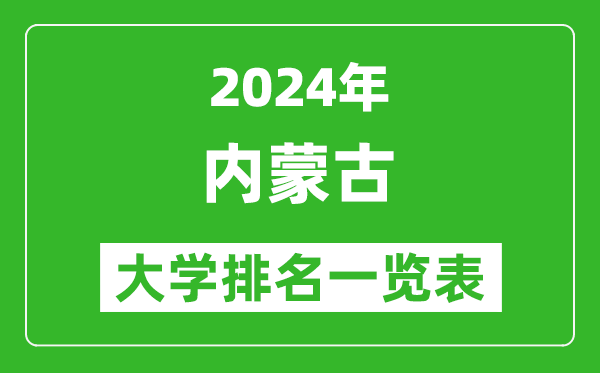 2024年内蒙古所有大学排名一览表（54所）