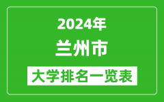 2024年兰州市大学排名一览表（28所）