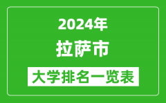 2024年拉萨市所有大学排名一览表（4所）