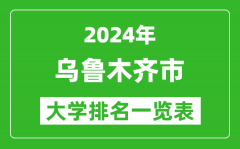 2024年乌鲁木齐市大学排名一览表（23所）