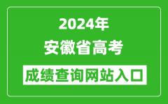 2024年安徽省高考成绩查询网站入口（cx.ahzsks.cn）
