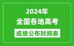 <b>2024年全国各省市高考成绩公布时间汇总表（具体几点钟开始查询）</b>