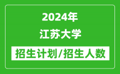 2024年江苏大学各省招生计划及各专业招生人数是多少？