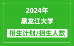 2024年黑龙江大学各省招生计划及各专业招生人数是多少？
