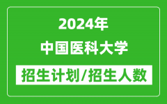 2024年中国医科大学各省招生计划及各专业招生人数是多少？