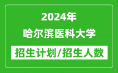 2024年哈尔滨医科大学各省招生计划及各专业招生人数是多少？