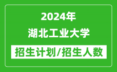 2024年湖北工业大学各省招生计划及各专业招生人数是多少？