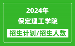 2024年保定理工学院各省招生计划及各专业招生人数是多少？