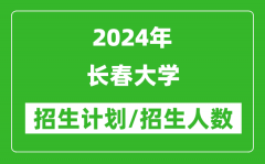 2024年长春大学各省招生计划及各专业招生人数是多少？