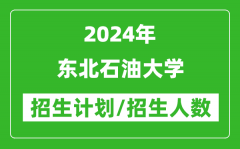 2024年东北石油大学各省招生计划及各专业招生人数是多少？