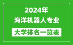 2024年全国海洋机器人专业大学排名一览表