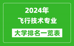 2024年全国飞行技术专业大学排名一览表