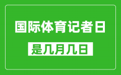 國際體育記者日是幾月幾日_國際體育記者日是哪一天