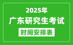 2025年广东考研时间安排_广东研究生考试时间表