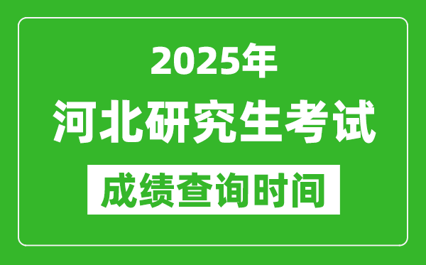 2025年河北考研成绩查询时间,河北2025考研什么时候查分