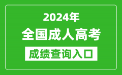2024年全国成人高考成绩查询入口汇总表_各地成考怎么查分