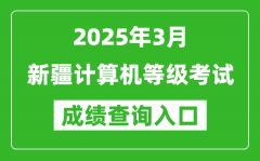 2025年3月新疆计算机等级考试成绩查询入口(https://www.neea.edu.cn)