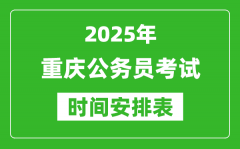 2025年重庆公务员考试时间表_什么时候开考
