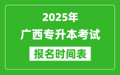 2025年广西专升本考试报名时间_具体是什么时候