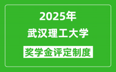 2025武汉理工大学奖学金评定制度_一般能有多少钱？