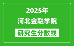 2025年河北金融学院研究生分数线一览表（含2024年历年）