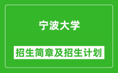 宁波大学2025年高考招生简章及各省招生计划人数